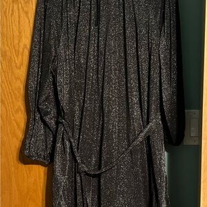 Eloquii Sparkling Black Midi Dress